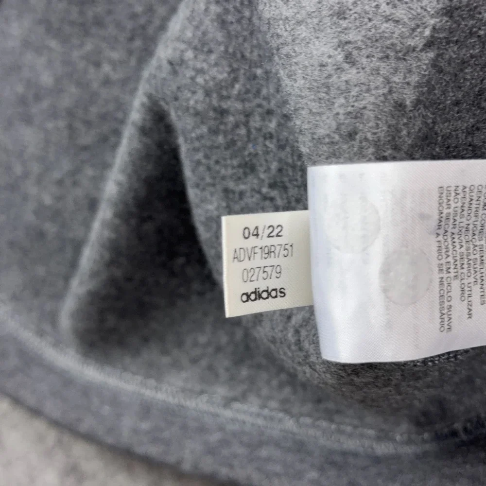 Adidas Golf Pullover Mens Medium Gray 1/4 Zip Fleece Lined Athletic Performance